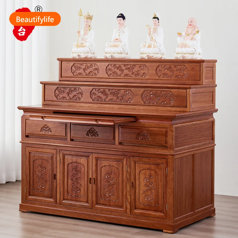 

Household Buddhist platform Tibetan stepped altar cabinet New Chinese style central hall case tribute platform