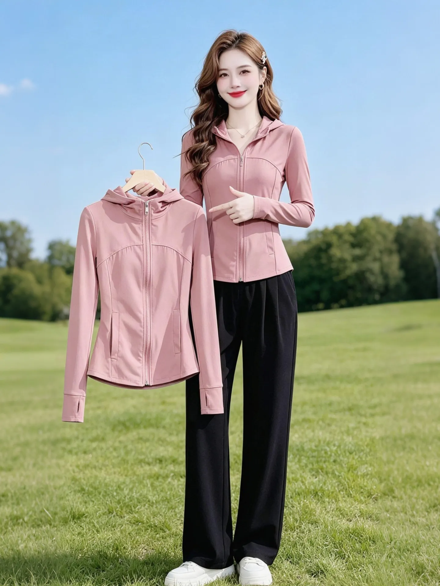 

Slim Fit Lightweight Breathable Sun Protection Fashionable Summer New Arrival Zipper Design Casual Women's Short Outerwear