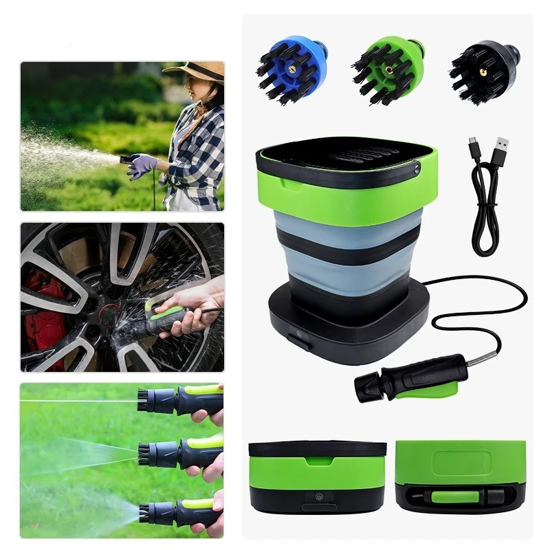 Wireless Portable Foldable Multi-function Cleaning Machine Large Capacity with Bucket Car Cleaning Grab