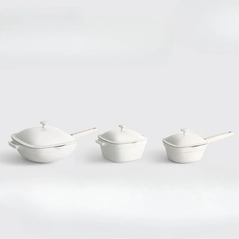 Burger pot set, full set of household kitchen non-stick wok, frying utensils combination