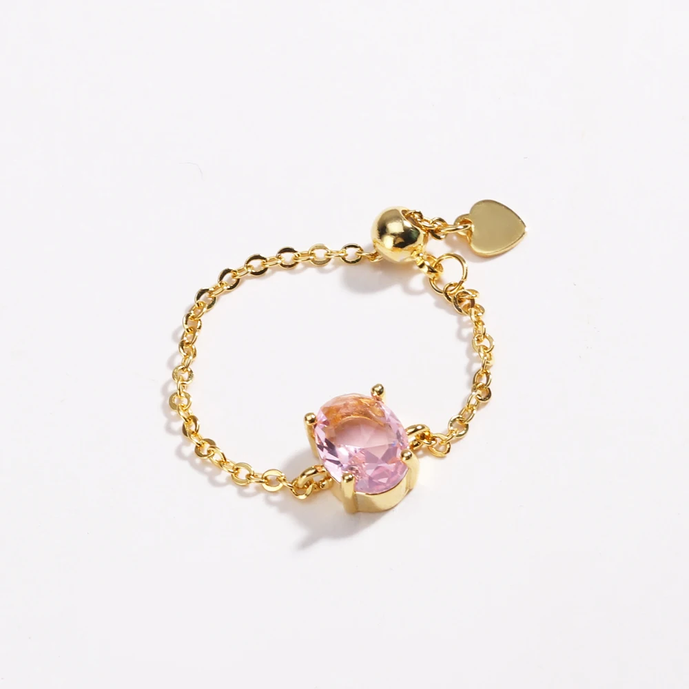 Adjustable Bling Tiny Delicate Oval Shape Colors Ring for Women