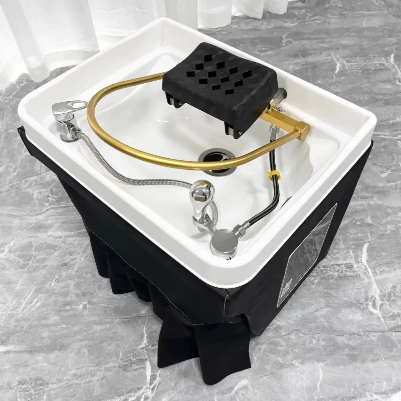 

Portable Professional Salon Makeup Move Table Shampoo Bowl Beauty Customer Hair Washing Backwash Maca Portatil Commercial Spa