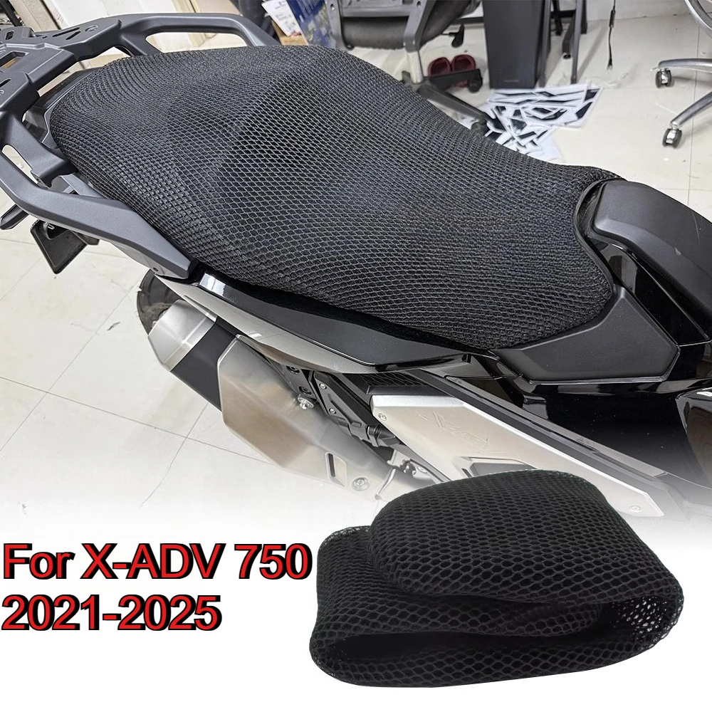 

Чехол на подушку сиденья мотоцикла для Honda X-ADV 750 2021-2025, 3D водонепроницаемый дышащий сетчатый чехол X ADV 750, аксессуар для подушки сиденья