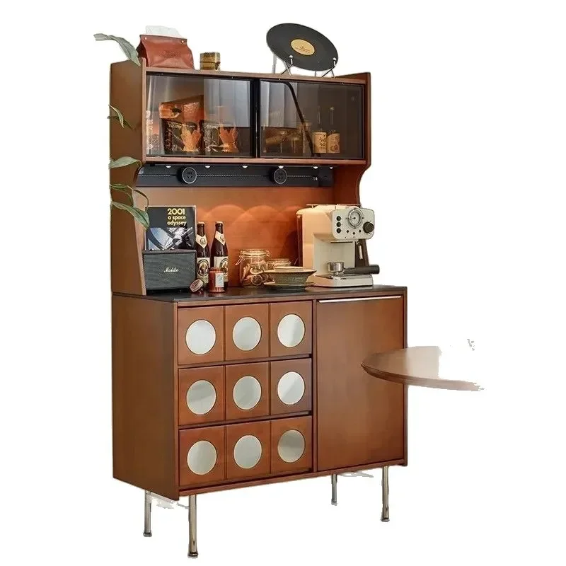 

Dining side cabinet Living room locker Wine Japanese retro integrated Fashion tea storage Side