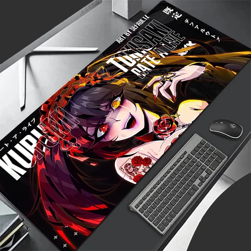 

2025Red Rose Pattern Leather Mouse Pad Large PC Kawaii Gamer Cabinet Keyboard Rug Anime Sexy Girl Laptop Gaming Desk Mat Best Gi