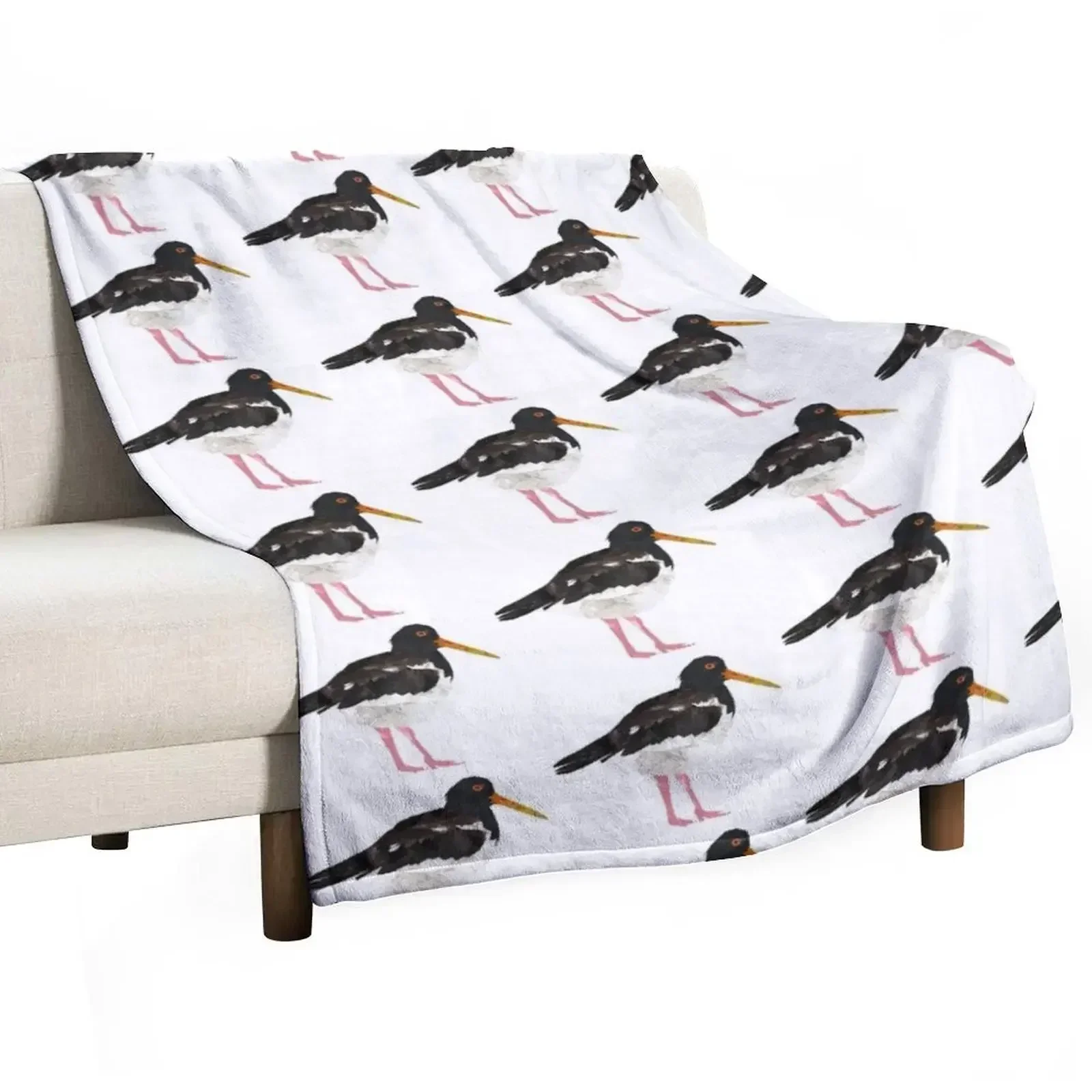 Oystercatcher Throw Blanket Plaid Blankets For Sofas Blankets