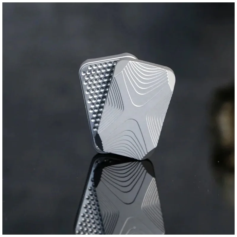 Unlimited Positions Magnetic Push Card Stainless Steel EDC Metal Slider Antistresse Fidget Spinner Push Plate Stress Relief Toy