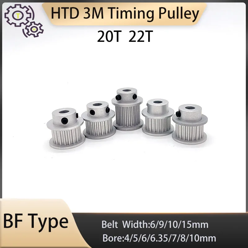 HTD3M Timing Pulley  20teeth 22teeth HTD3M Synchronous Wheel Belt Width 6/9/10/15 mm 3D Printer Part 20T 22T HTD3M Timing Pulley