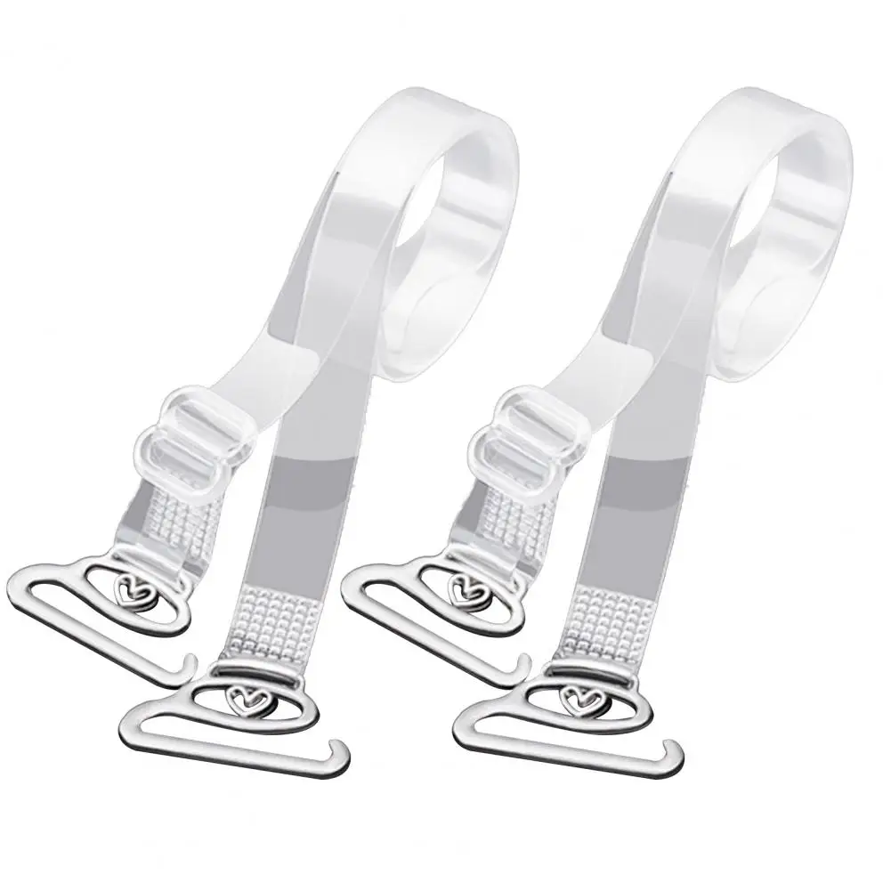 Correas de sujetador transparentes antideslizantes útiles para ropa interior, correas de hombro portátiles, cinturón de sujetador, accesorios de ropa interior, 1 par