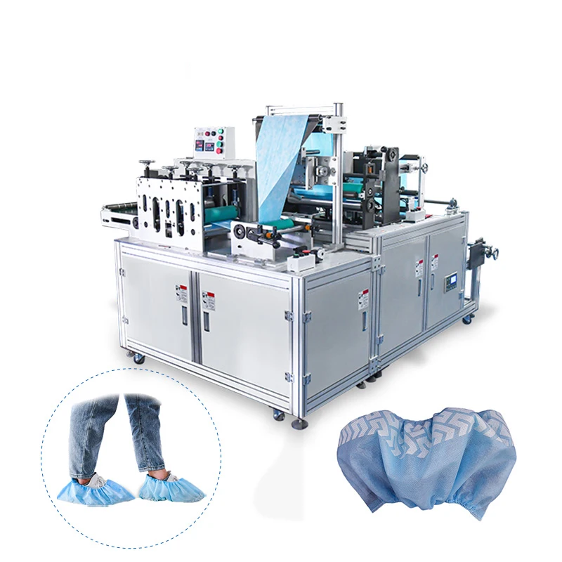 Automatic Shoe Cover Film Machine with Shoes Sole Disposable Non-woven Fabric Shoe Cover Making Machine