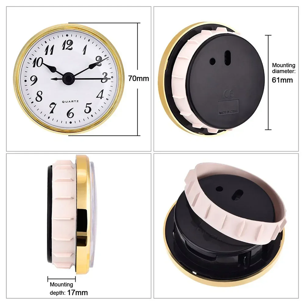70mm Quartz Clock Insert Movement Home DIY Roman Arabic Numerals Clock Mechanism Inserts Movement Quartz Clock Repair Parts