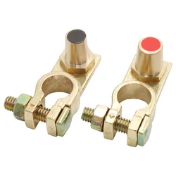 1 Pair 12V 24V Battery Cable Terminals Connectors Clamps Marine Terminal Post Washer Set for Boat Car RV Marine Use Trucks