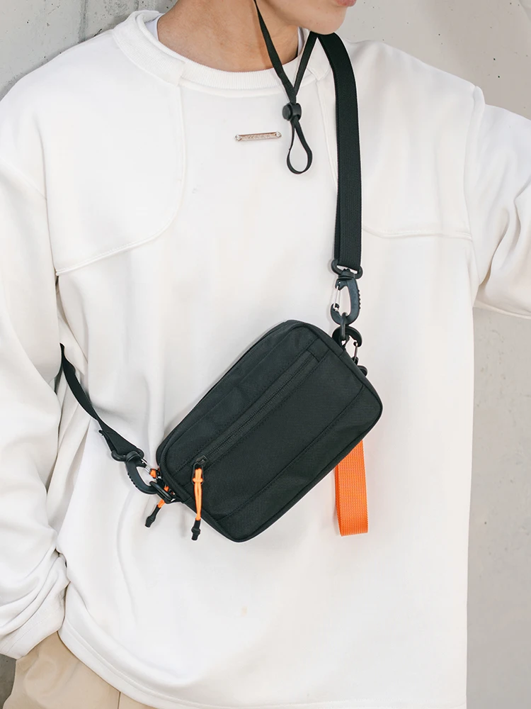 Casual Fashionable Minimalist Crossbody Bag for Men And Women Small Square Backpack Single Shoulder Bag Sport Style Nylon Fabric