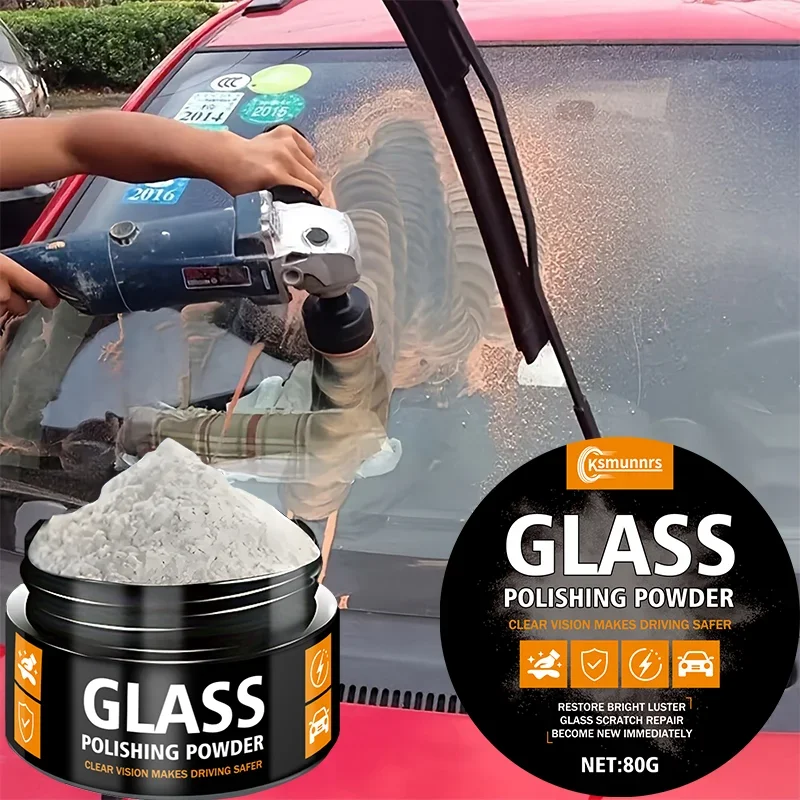 Car Glass Chrome Repair Polish - Scratch-Free Powder All Vehicles PVC Base Easy Application