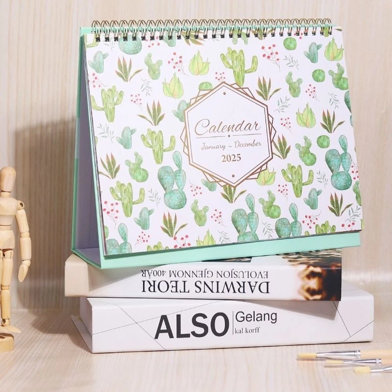 

2025 Desk Calendar Dual Side Coil Book Office School Supplies Annual Schedule Organizers To Do List Monthly Daily Planner Gift