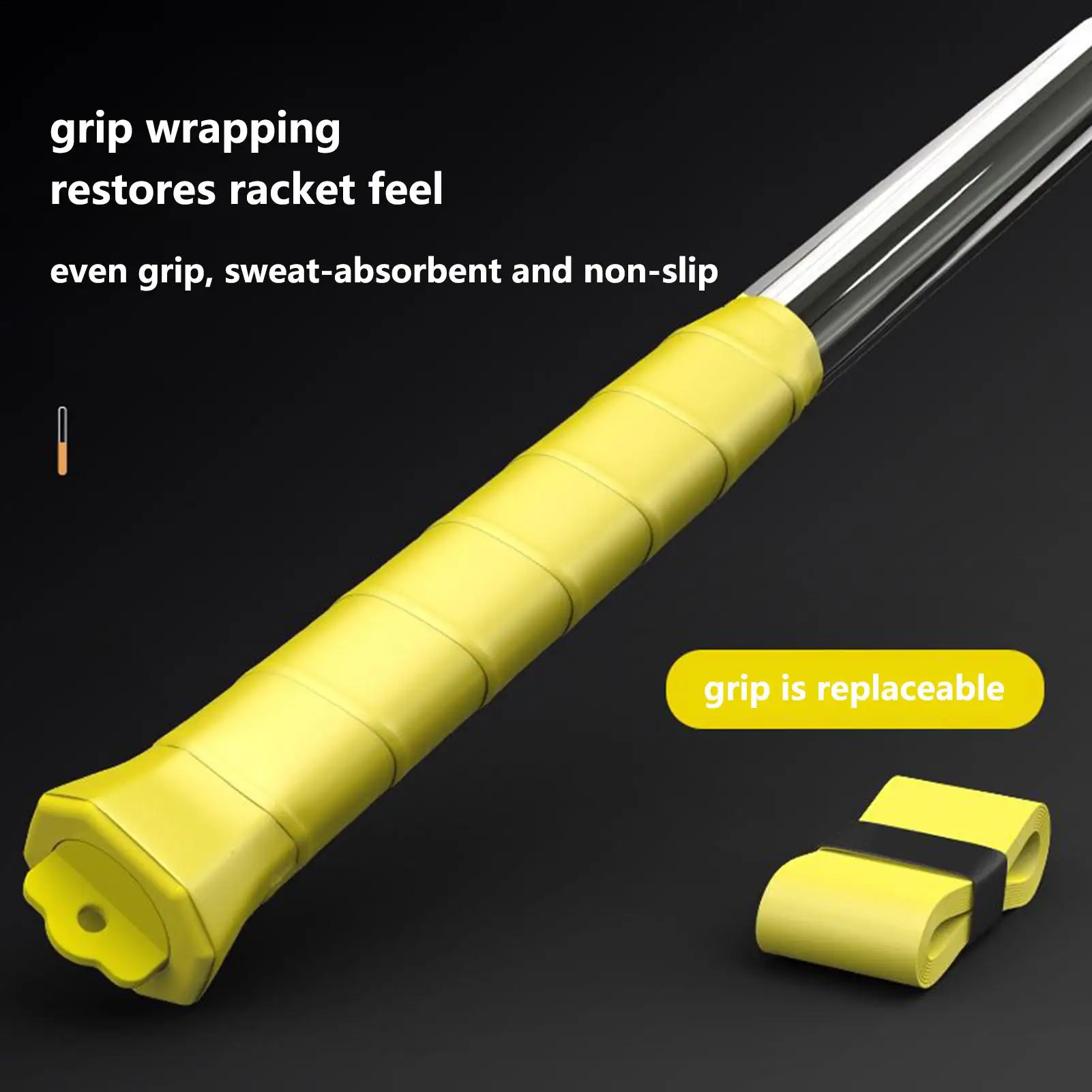 

Badminton Swing Training Aid Comfortable Grip Stainless Steel Rebound Tool Badminton Swing Trainer Pole For Advanced Players