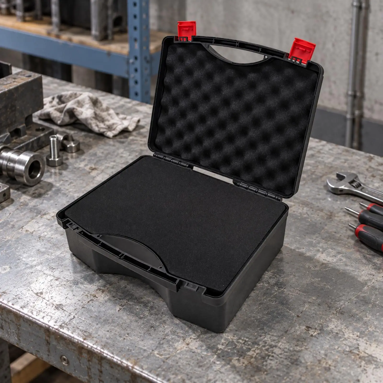 Heavy Duty Equipment Case with Customizable Foam Insert for Power Tools and Workshop Essentials Portable Carry
