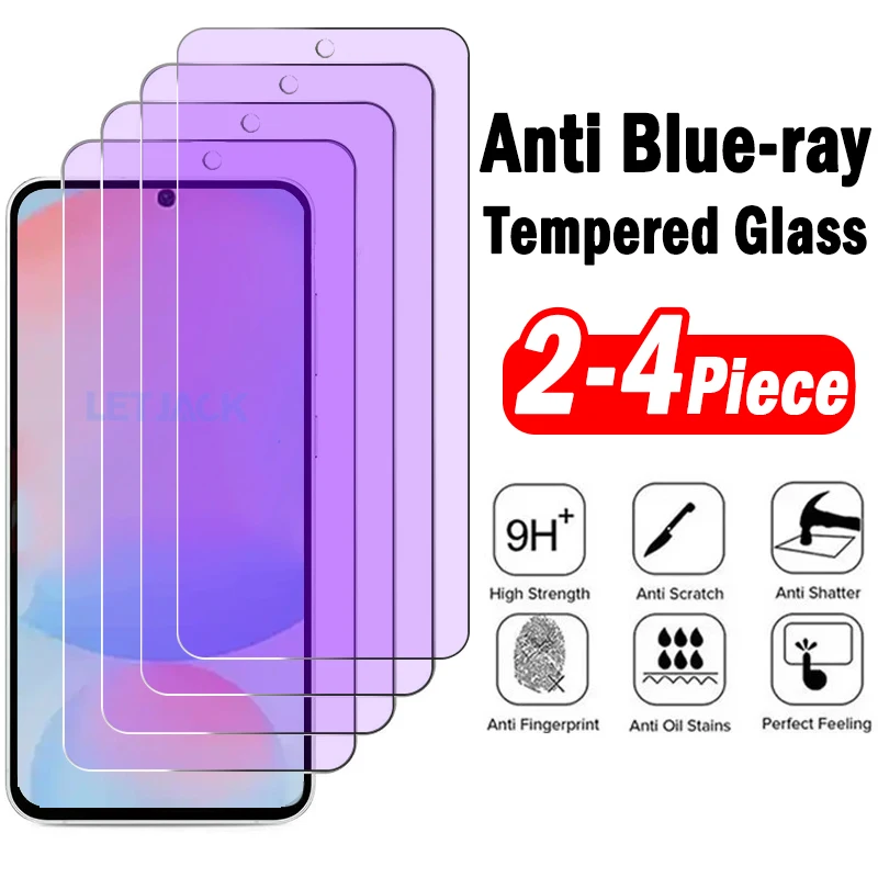 

2-4 Piece Anti-blue Light Screen Protector For Samsung Galaxy A56 A36 A26 A16 A06 A55 A35 A25 A15 A05 A05S A54 A53 A52 A51 Glass