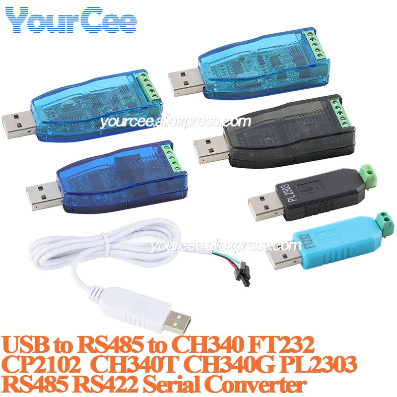 Moduł konwertera USB na RS485 CH340 FT232 PL2303 CH340G CH340T Komunikacja RS485 RS232 Płytka konwersji pobierania