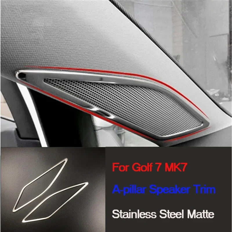 Car accessories For Volkswagen Golf 7 MK7 MK7.5 2014-2020 Interior Front A-pillar Rear Door Speaker Decoration Cover Trim