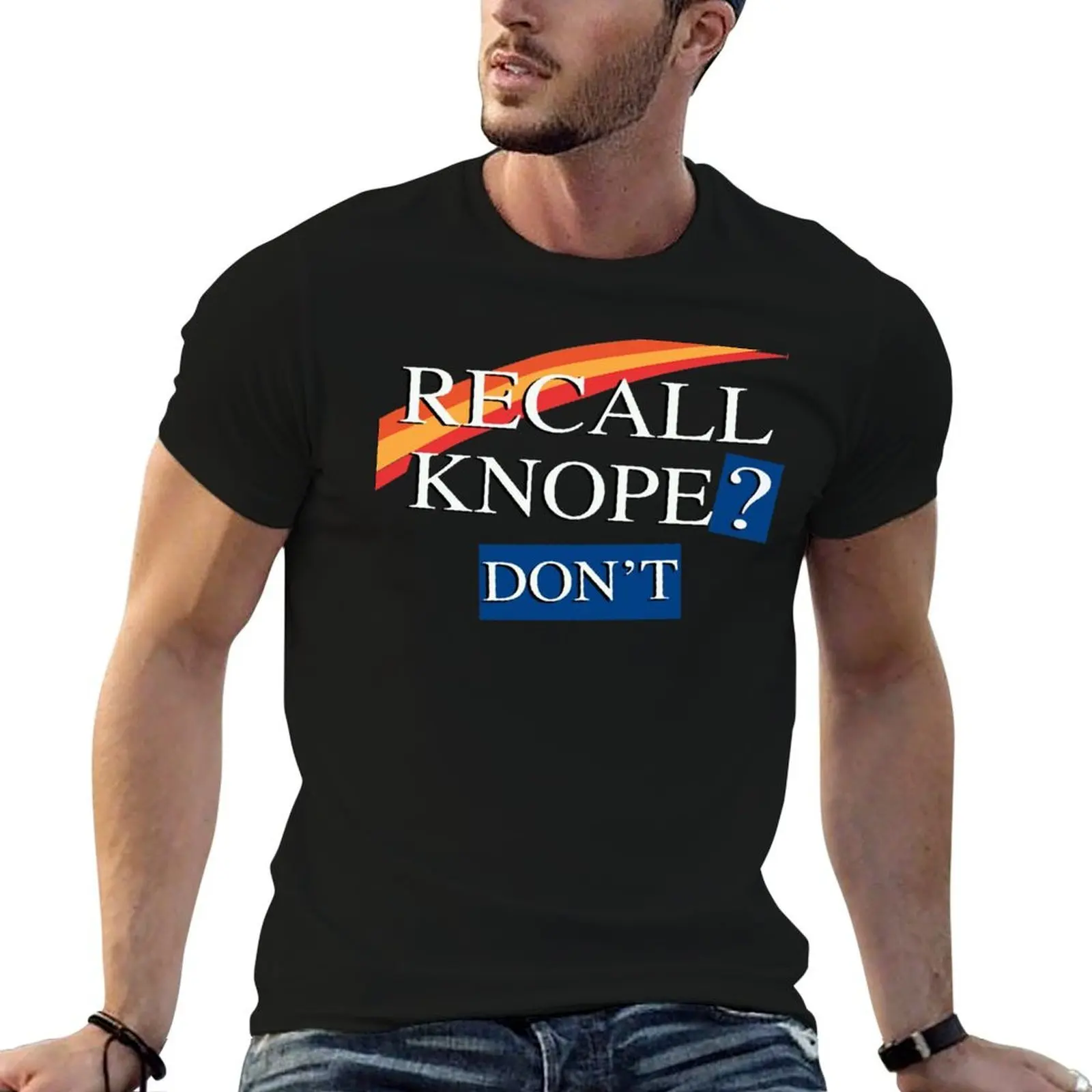 Souvenez-vous de Knope? T-shirt DON'T style rétro imprimé, haut décontracté
