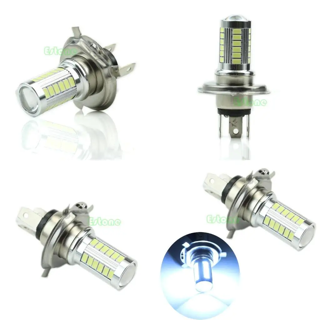 Vehicle Light Bulb Replacement White LED Bulb 12V H4 33-LED Bulbs Vehicle Light Assembly Bulb