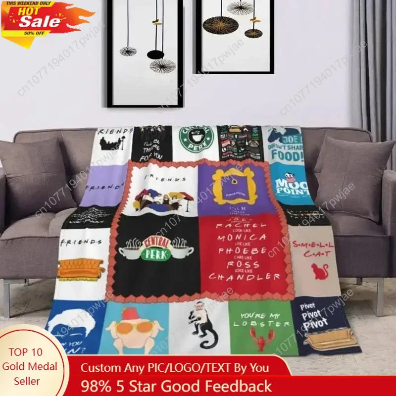 

Friends TV Show Blanket Friends Gifts FleeceThrow Soft Cozy Blankets Bed Sofa Custom blankets