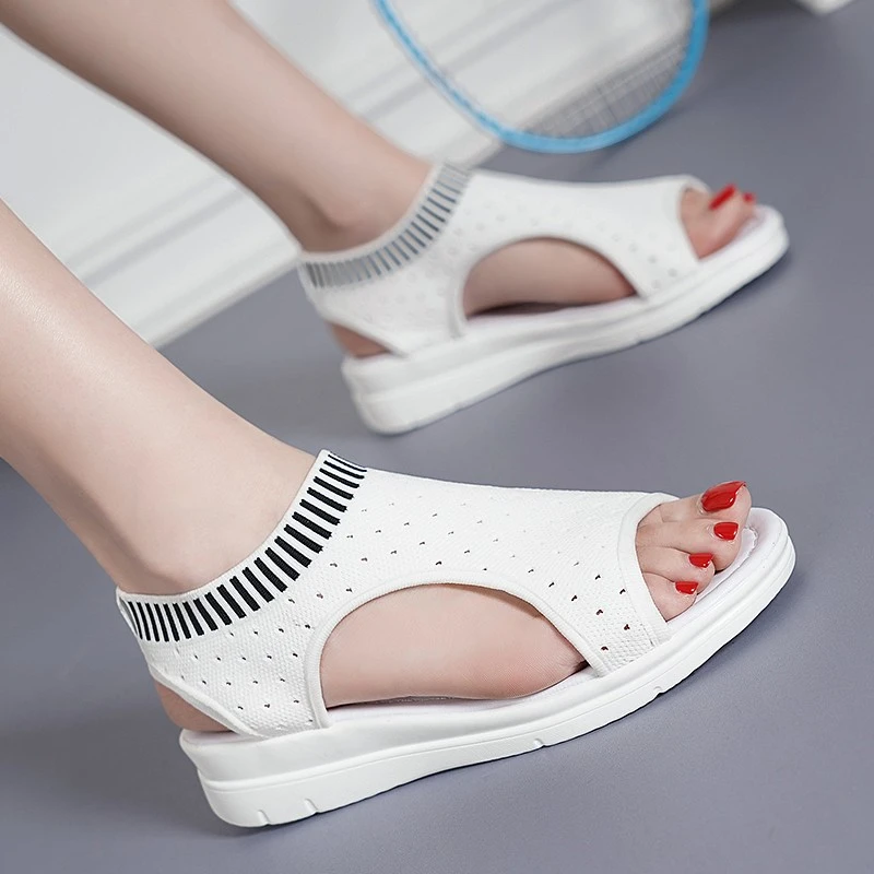 Women Sandals  Breathable Comfort Shopping Ladies Walking Shoes Wedge Heels Summer Platform Sandal Shoes Mujer Plus size 42