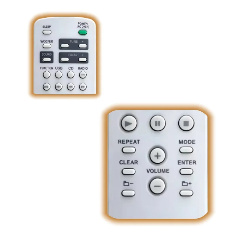 RMT-CG880A Replacement Remote Control for Sony CD Radio Cassette CFD-RG880CP CFD-G770CP CFD-G770CPK