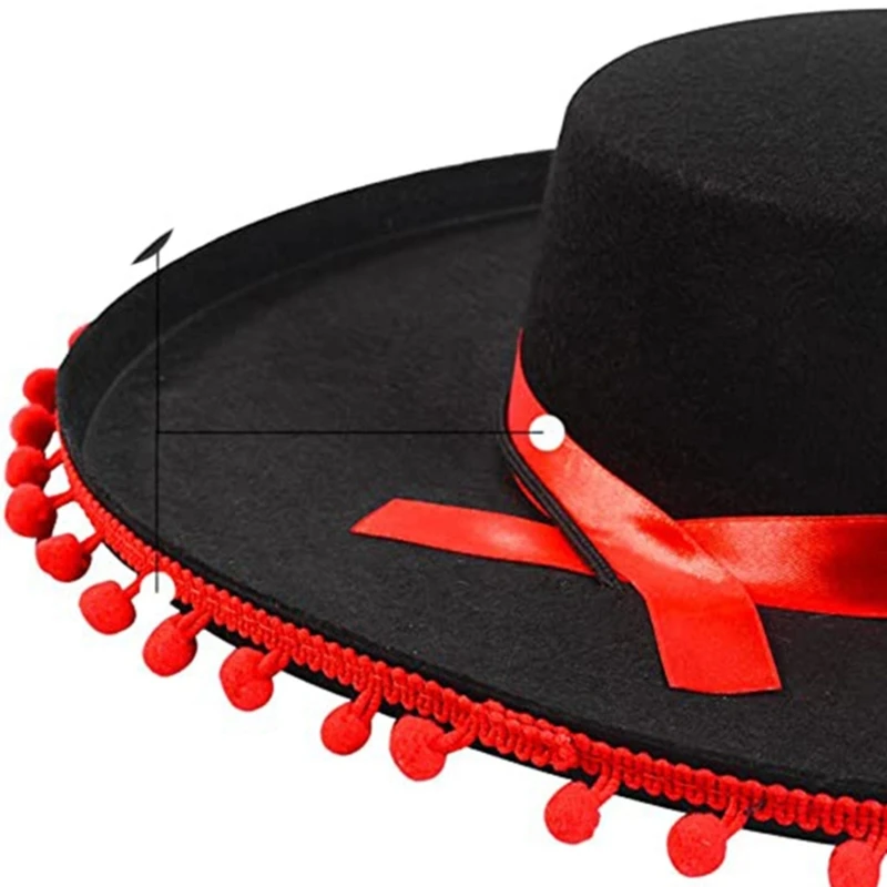 Mexican Sombrero Hats Wide Brimmed Hat Photo Shoot Props Hat Gender Neutral Adult Male Female Top Hats Carnival Costume