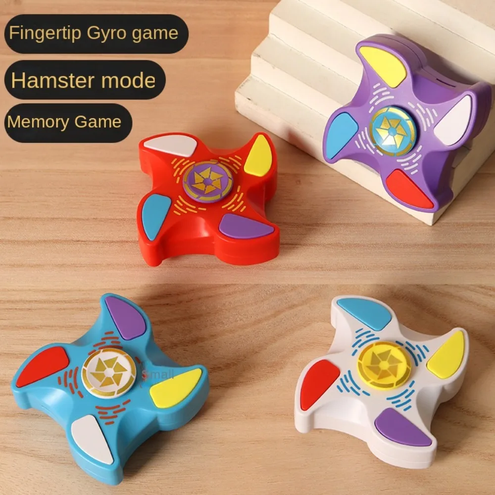 3 Game Modes Luminous Finger Gyroscope Toy Interesting Groundhog Game Fingertip Gyro Game Fidget Educational Hand Spinner Office