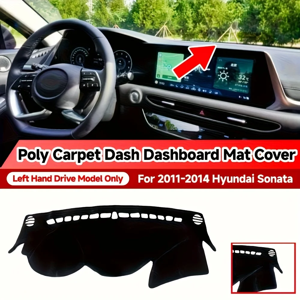 Anti-Slip Dashboard Cover Protective Pad Car Accessories Sunshade Carpet for Hyundai Sonata For Hyundai Sonata 2011-2014