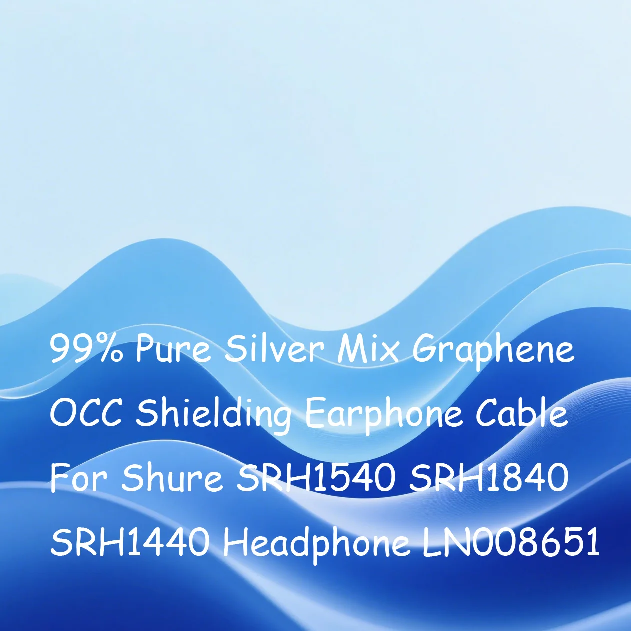 

99% Pure Silver Mix Graphene OCC Shielding Earphone Cable For Shure SRH1540 SRH1840 SRH1440 Headphone LN008651