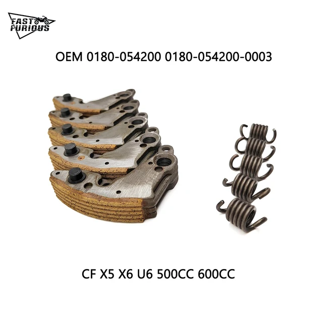 Oryginalne klocki sprzęgła CF 500 188 ATV UTV 0180-054200-0003 z sprężyną i zatrzaskiem do silnika gokarta, quada 0180-054200