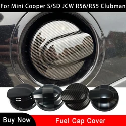 For MINI Cooper S JCW R56 R55 Clubman Car Fuel Tank Cap Cover Sticker Brand New Plastic Style Black Car-Styling Auto Accessories