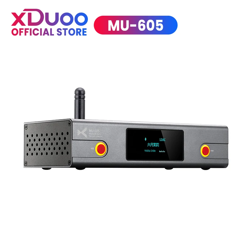 

XDUOO MU-605 HD Bluetooth 5.1 Dual DAC Chip Audio Receiver Converter PCM24Bit/96kHz Support SBC AAC aptX aptX LL aptX HD LDAC