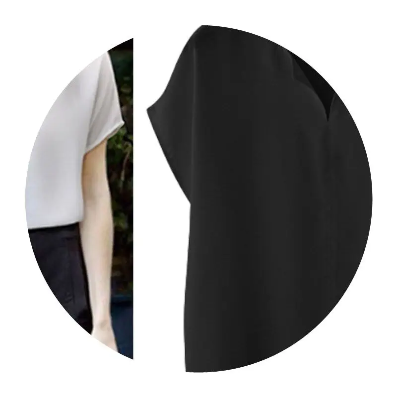 Damen Casual Weiße Bluse Große Übergröße 5XL T-Shirt Cleanfit Tailliert Polyester Dünn Formbeständig