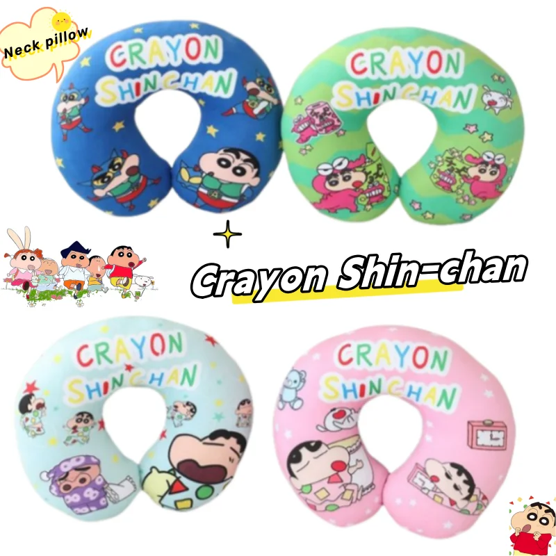 

New Crayon Shin-chan Anime Peripheral Creative U-Shaped Pillow for Men and Women Long-haul Plane Comfortable and Soft Pillow