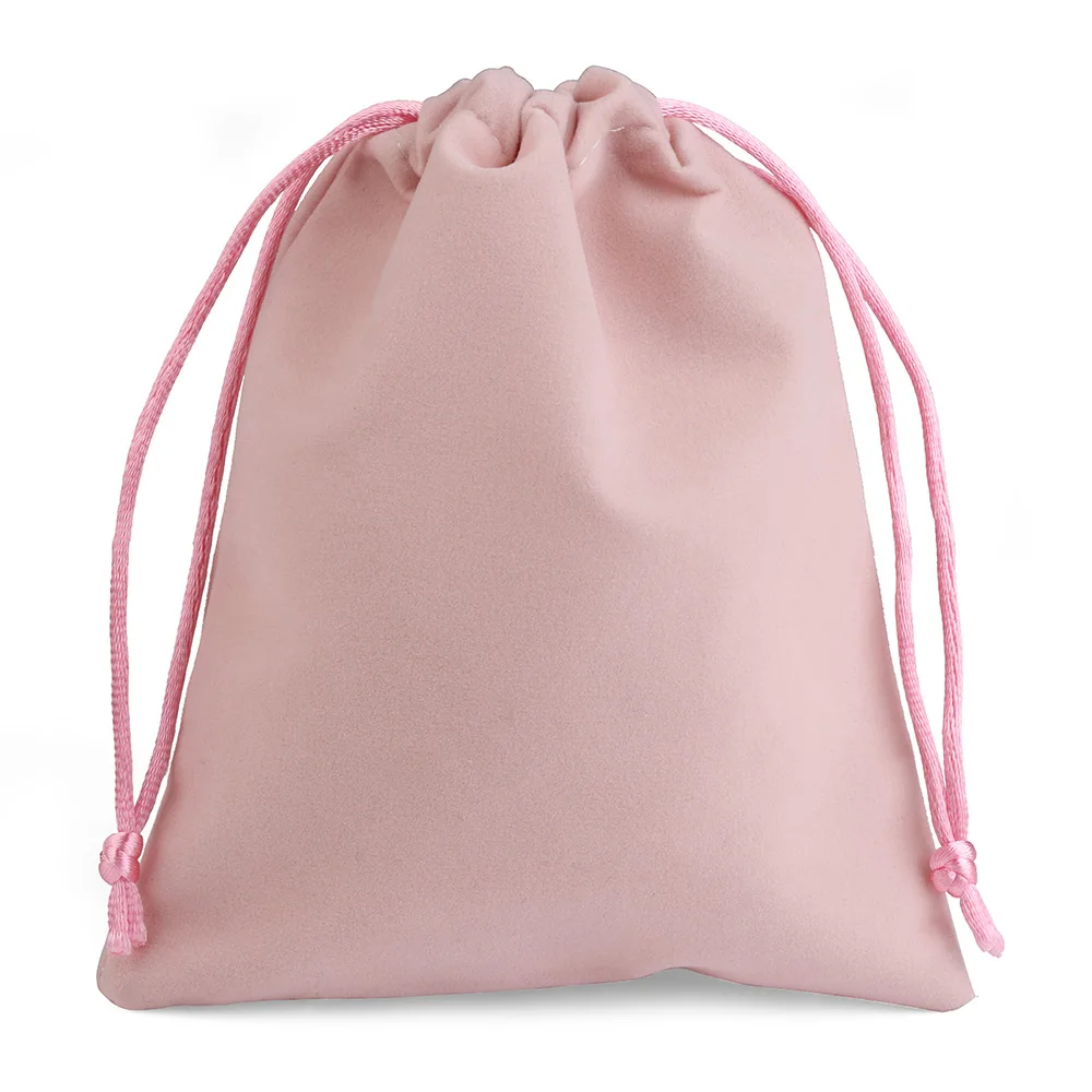 15pcs/Lot 7x9cm Soft Velvet Drawstring Bag for Lipstick Jewely Rings Earrings Package