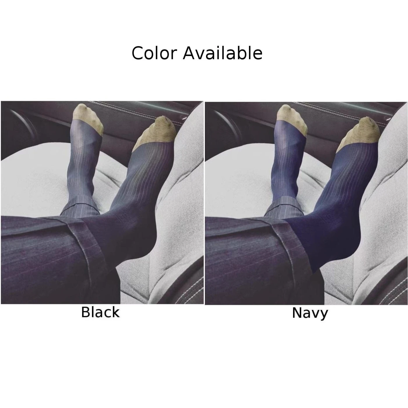 1 Pairs Pack Mens Thin Gentlemen Silk Socks See-Through Silky Sheer Dress Socks Breathable Business Long Knee Stockings Clubwear