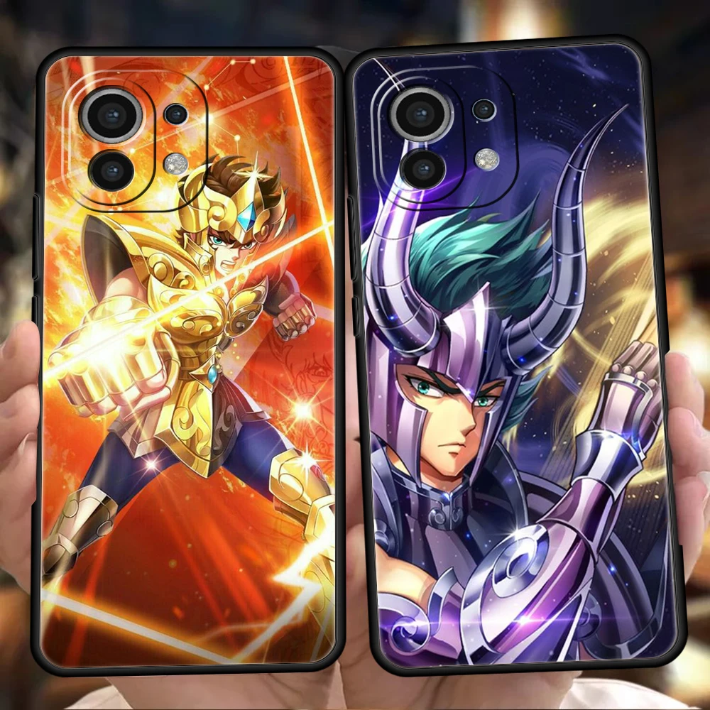 Saint Seiya Knights Of The Zodiac Phone Case for Xiaomi Poco C51 F3 X3 X4 GT NFC M3 M4 M5 Mi 13 12 11 Ultra 12T Pro Lite Cover