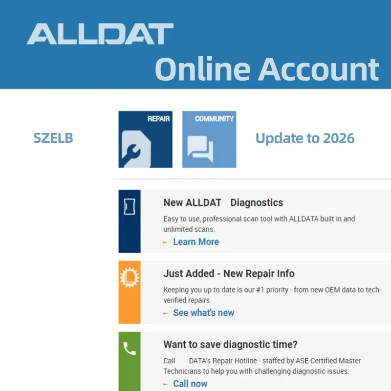 2026 Newest Alldata Online Account Updating US and EU Version Repair Online Data Can Printed