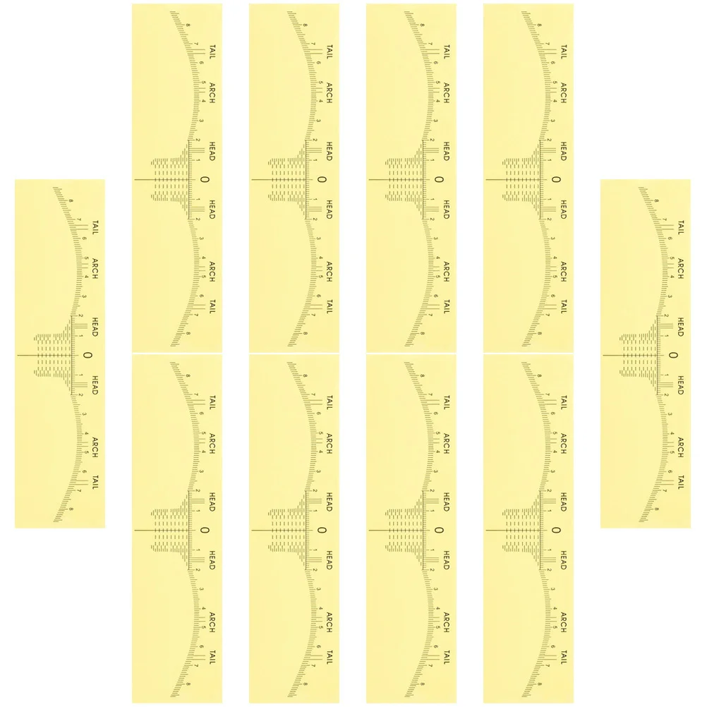 

10Pcs Eyebrow Shaper Ruler High-End Brow Mapping Tool for Microblading and Tattooing Convenient Eyebrow Line Measuring Device