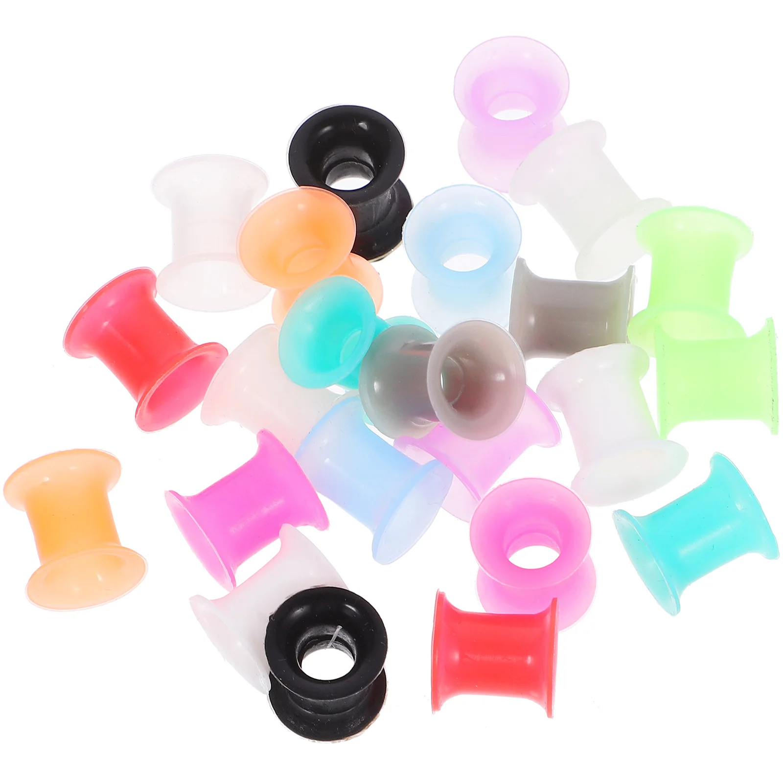 

24Pcs Silicone Ear Expander Tunnels Plugs Mixed Color High Quality Comfortable Daily Wear Party Flesh Tunnels Ear Stretchers