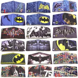 Cartera de superhéroe de película de Anime para Batmans League, billetera periférica de cómics, bolsa plegable para estudiantes, regalo de cumpleaños