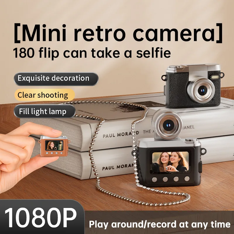 

Retro Style Mini CCD Camera Portable Sports Camera for Outdoor Travel Vlogging Photography kids gift CCD camera retro HD selfie