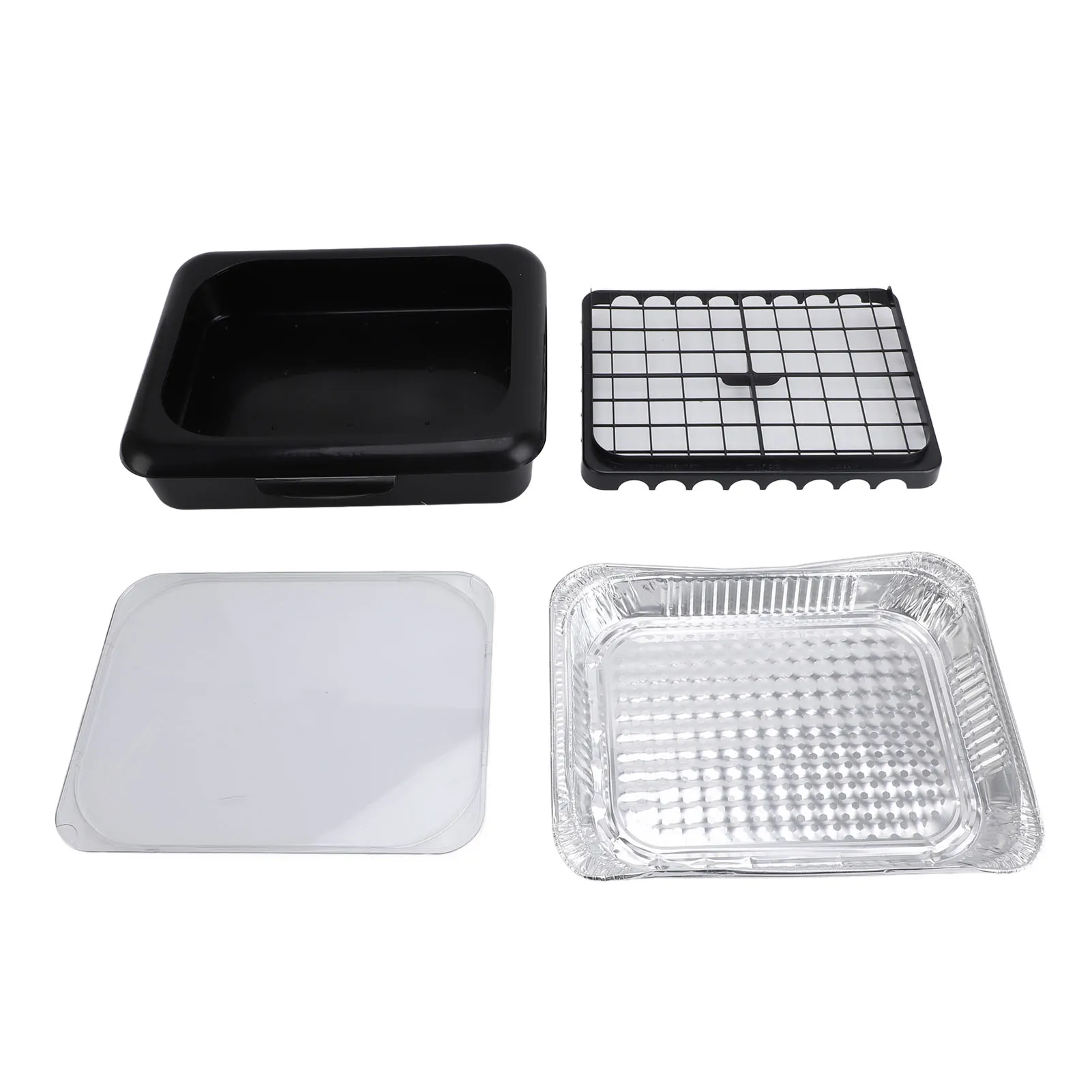 Foil Pans Insulated Easy To Clean Multifunction Lightweight Foil Tray Carrier Stackable with Removable Lid for Outdoor Camping