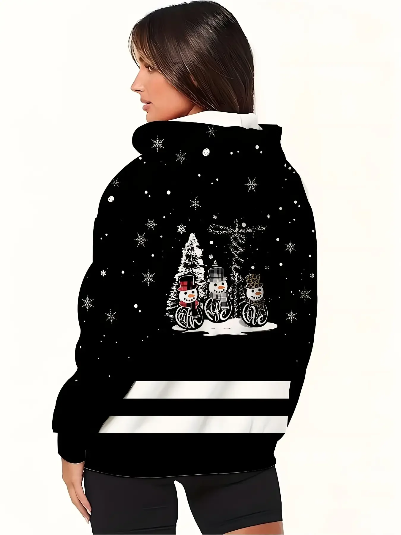 

Christmas ladies' new hoodie zipper jacket, fashionable, casual, versatile, y2k vestiti