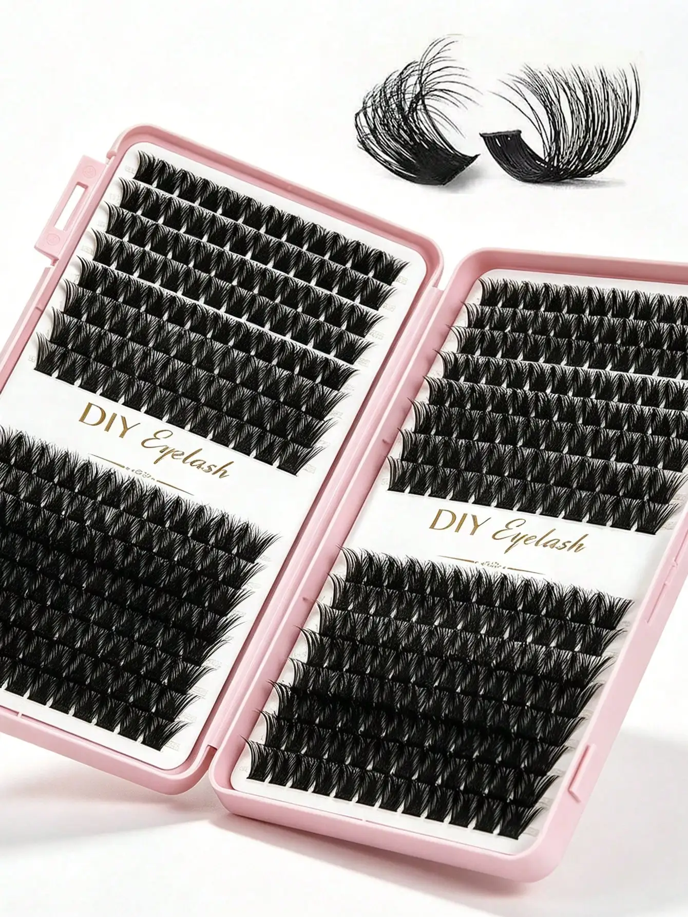 Individuelle Wimpernbüschel DIY Wimpernverlängerungsbuch, D-Curl Wimpernbüschel Wimpernverlängerung für Zuhause – Detail 4