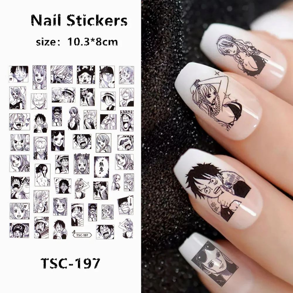 TSC series TSC-197-198 cartoon 3D Back glue Self-adhesive Nail art Nail sticker decoration tool Sliders For Nail Decals